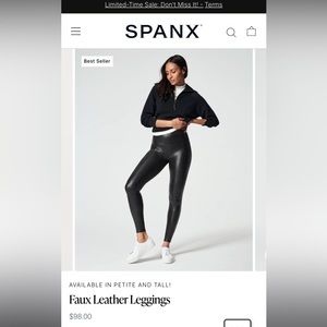 Spanx faux leather leggings
